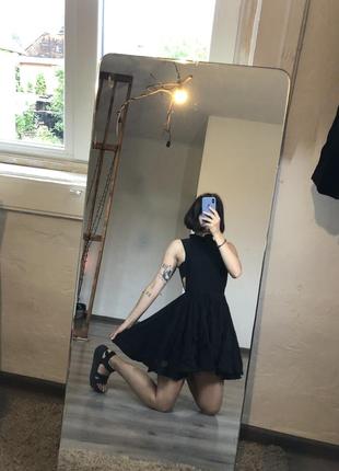 Чорне бандажне плаття з об'єднання невід'ємною спідницею3 фото