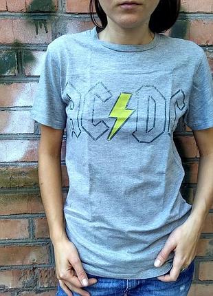 Футболка ac/dc,  h&m