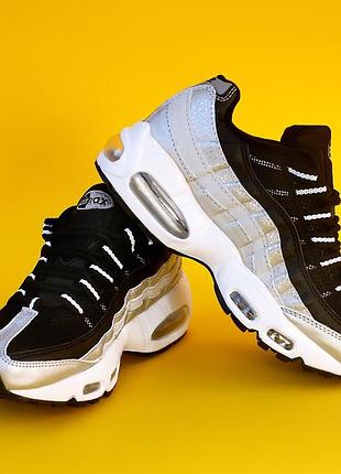 🔥кроссовки женские air max 95 black/silver1 фото