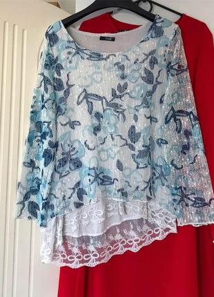 Стильна блуза з кружевом , кофтинка