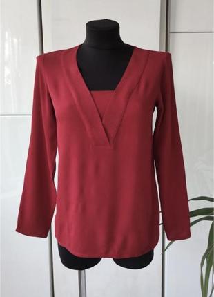 Червона блуза massimo dutti1 фото