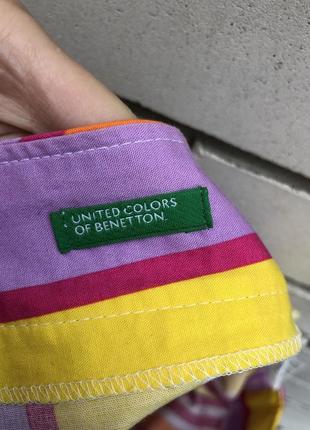 Смугаста міні спідниця італія(бавовна)united colors of benetton8 фото