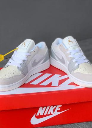 🔥кроссовки женские nike jordan 1 white4 фото