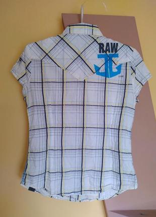 Новая блуза рубашка в клетку 'g-star' 'trucker beach shirt wmn cap/slv' 46-48р2 фото