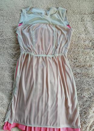 Платье нежно розового цвета (лососевого) ostin размер xs5 фото