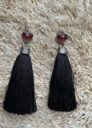 Серьги-кисточки, кисти, бахрома