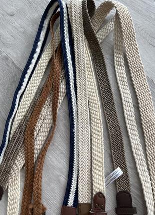 Пояс ремінь плетений білий під сарафан джинси4 фото