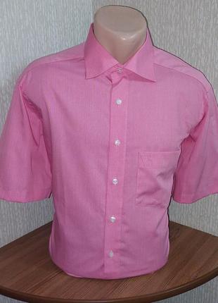 Стильна рожева сорочка в тонку смужку marvelis non iron, блискавична відправка 🚀⚡