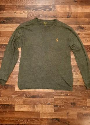 Мужская кофта лонгслив polo ralph lauren  хаки