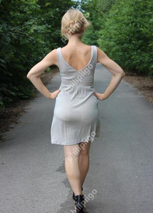 Сріблясту сукню коктельное в білизняному стилі h&m розмір 38 m 10 міні короткий ейч енд ем2 фото