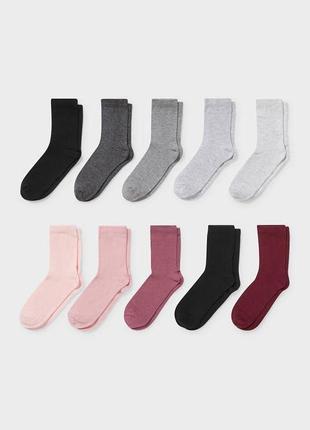 Комплект з 5 або 10 пар шкарпеток від c&a, німеччина