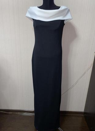 Платье макси чёрное классика3 фото