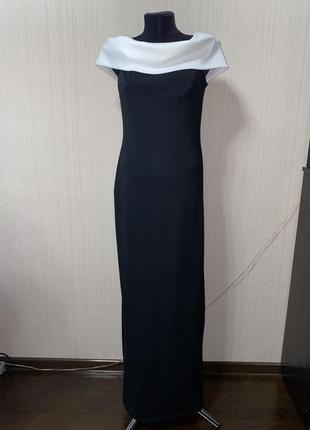 Платье макси чёрное классика1 фото