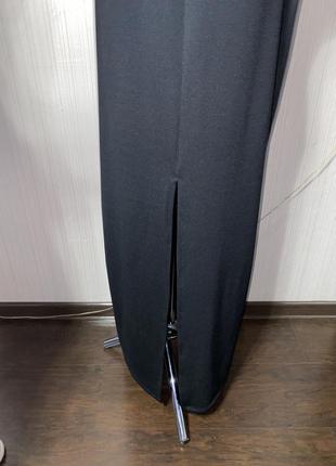 Платье макси чёрное классика8 фото