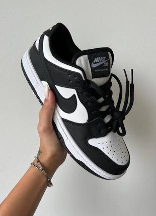 Классные женские кроссовки nike dunk low retro white black stockx чёрно-белые