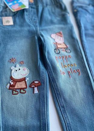 Джинси на дівчинки george/ джинсі з пеппою