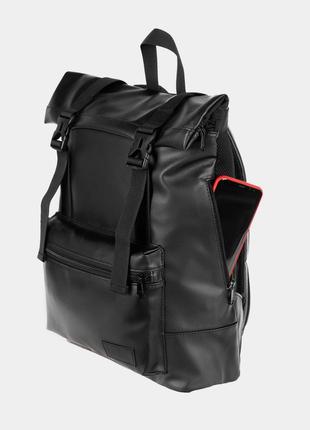 Рюкзак новий роллтоп чорний з оранжевим,  harvest rolltop backpack