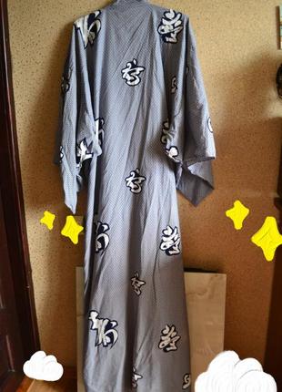 Японское кимоно юката халат хлопок2 фото