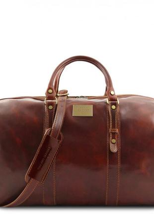 Дорожная кожаная сумка - большой размер francoforte tuscany tl140860 (коричневый)