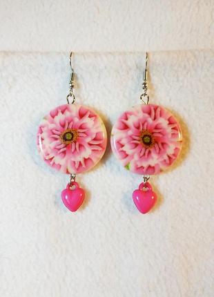Сережки кульчики з квітами / сережки сережки квіти