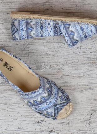 Эспадрильи espadrilles голубые💎с люрексом женские плетенные кеды текстильные2 фото