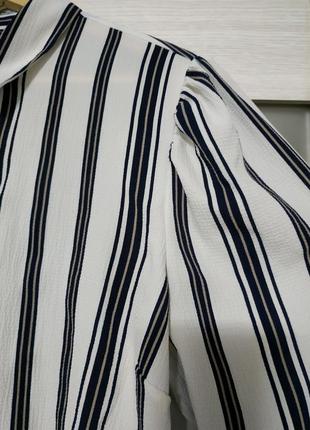 Сорочка блуза в смужку з довгим рукавом new look3 фото