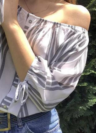 Блуза george котонова зі спущеними плечима 3