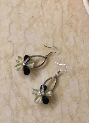 Яркие винтажные летние сережки