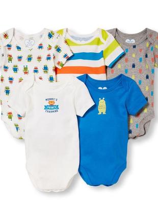 Боди бодики набор комплект 5шт usa боді бодіки бодик короткий рукав мвйка футболка