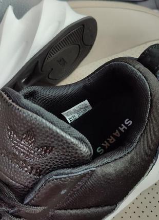 Черные кроссовки кросівки адидас шарк кеды кеди adidas кожа замш4 фото