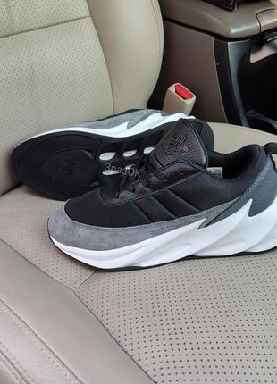 Черные кроссовки кросівки адидас шарк кеды кеди adidas кожа замш6 фото