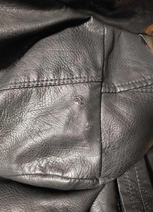 Жіноча куртка mzxeyz чорного кольору шкіряна 58 розміру 4xl 5xl9 фото