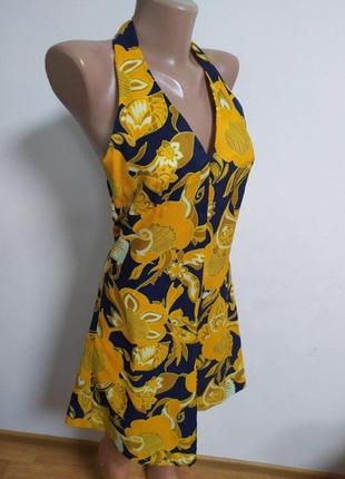 Сукня сарафан у вінтажному стилі hermes з відкритою спиною