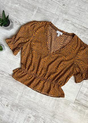 Топ в лео принт topshop, м-л, 14