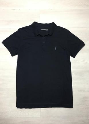 Брендова чоловіча чорна сорочка теніска фирменная мужская футболка поло french connection