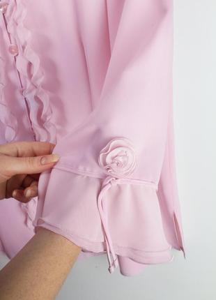 Винтажная женская блузка с розами3 фото