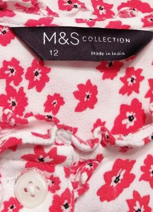 Брендовая рубашка marks&spencer, 100% вискоза, размер 12/40 или l, последние коллекции6 фото