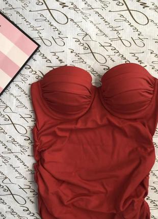 Купальник танкіні червоний танкини victoria’s secret tankini top с эффектом пуш-ап las palmas купальник красный оригинал3 фото