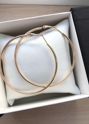 Серьги кольца, сережки кільця, 4 см, 5 см, 5,5 см