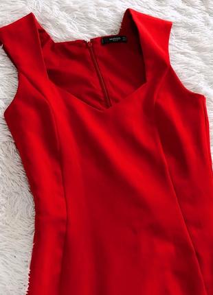 Яркое красное платье mango2 фото