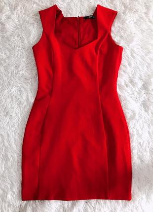 Яркое красное платье mango3 фото