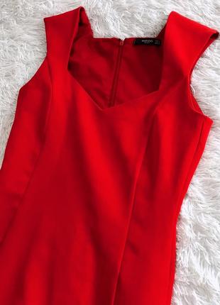 Яркое красное платье mango5 фото