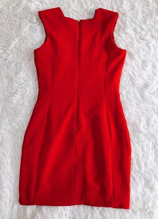 Яркое красное платье mango8 фото