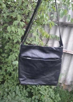 Сумка em-el из натуральной кожи. швейцария. 30х32х9см.