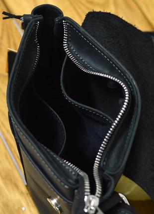 Кожаная мужская сумка через плечо черная tarwa ra-5472-4sa4 фото