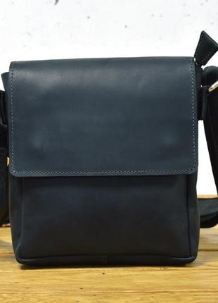 Кожаная сумка на плечо с 4 карманами черная tarwa ra-4129-4sa
