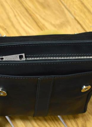 Кожаная сумка через плечо с клапаном черная tarwa ra-4125-2-4sa3 фото