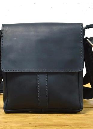 Кожаная сумка через плечо с клапаном черная tarwa ra-4125-2-4sa