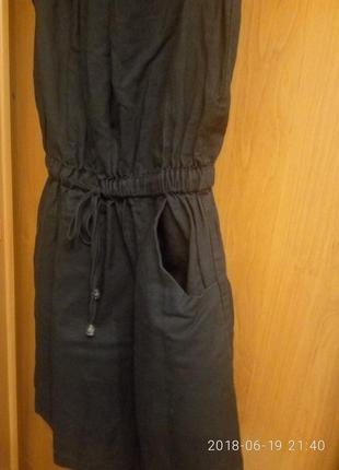 Платье от outfit nkd германия льняное черное3 фото