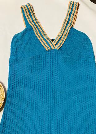 Легка в'їхав пов'язана сукня білі блакитного кольору5 фото